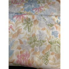 Vintage Pastel Floral Fabric Yardage Watercolor Print Sewing Quilting Material