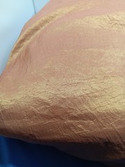 Sheer Crushed Gold Rust Polyester Sewing Fabric 15 Yards 56.5″ Wide