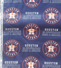 1/2 yard HOUSTON ASTROS Fabric Cotton Material 18″ x 57″ MLB BASEBALL NEW