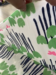 Fabric Vintage flower power mod Neon pops of Tulip flowers 1960s 60×132”