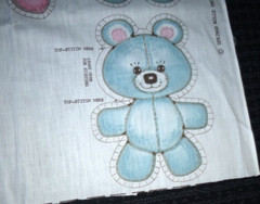 Vtg Spring Mills Cut & Sew Fabric Panel Pillow Animals Pastel Cat Dog Bear Bunny