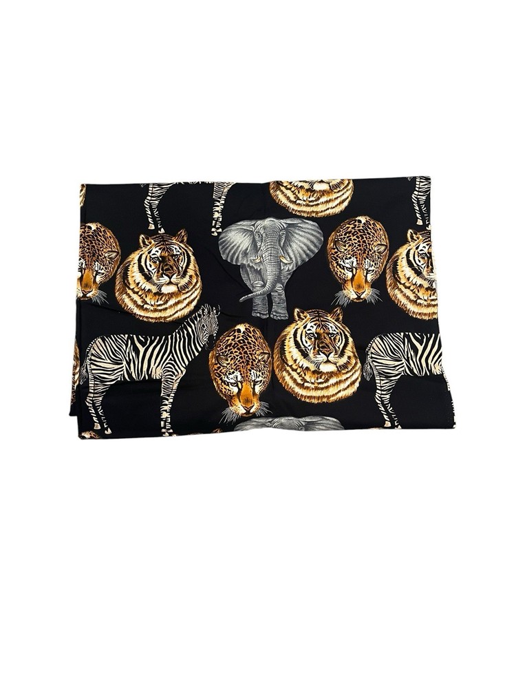 Shamash & Sons Inc Fabric Jungle Animals Zebra Elephant Cheetah Safari 108”x44”