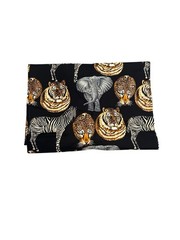 Shamash & Sons Inc Fabric Jungle Animals Zebra Elephant Cheetah Safari 108”x44”