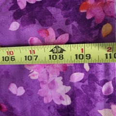 Studio 8 Quilting Treasures Fabric Watercolor Floral Lot 2 Pink Purple 109×43