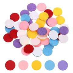 100Pcs Adhesive Felt Circles 1/2″ Round Non-Woven Felt Stickers 5 Colors]