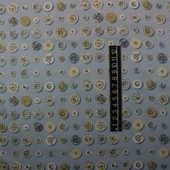 DURALEE ANNABELL PORCELAIN BLUE ASSORTED BUTTONS 100% COTTON FABRIC BY YARD 54″W