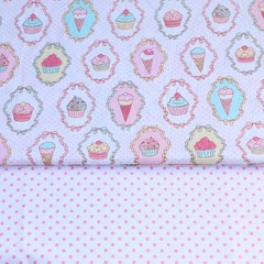 50cm*160CM Fasion Ice cream 100%cotton fabric Quilting Clothes Bedding SewingA68