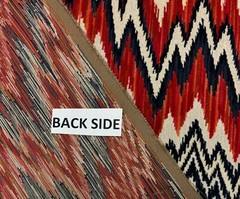THIBAUT RHYTHM VELVET FLAME & NAVY FLAME STITCH EXCLUSIVE FABRIC BY YARD 50″W