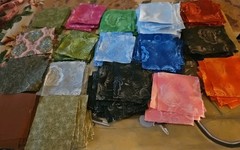 Lot Of 368 Quilt Squares 2.5″ Each Mixed Patterns & Colors Cotton Fabrics
