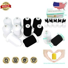 High-Quality 100% Cotton Sewing Thread 10 Spools 600M Quilting Serger Embroidery
