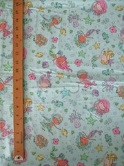 MERMAID SEA MERMAIDS STAR FISH OCTOPUS TEAL GREEN PASTELS COTTON FABRIC FQ
