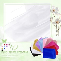 Sheer Organza Fabric by The Yard, 60 Inch Wide White Organza Fabric Bolt Bridal