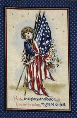 American Flag Cotton Fabric Patriotic Americana Ephemera Sew Quilt Blocks 6