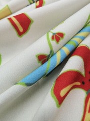 ITY Knit Fabric Bright Flowers Jersey Vanilla Lily By the Yard