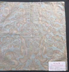 COWTAN & TOUT Fiorentina in Powder Blue 17 3/8 x 17 5/8″ Floral Fabric Sample