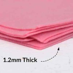 Premium Felt Roll – 12″ x 10yd – Pink – Soft Wool-Like 1.2mm Thick
