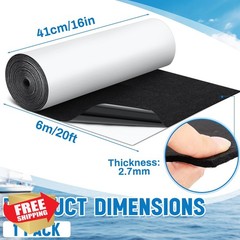 HunnmingRe 16x20ft Black Boat Trailer Carpet Adhesive