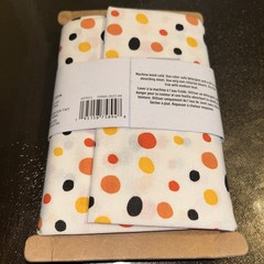 Loops & Threads Halloween Fabric 1 Yard 36″ x 44″ Orange Yellow White Black Dots