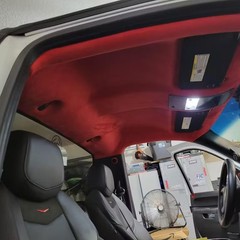 Cost-Effective 96″ x 60″ Red Suede Headliner Material with Foam – Durable & Soft