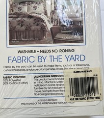Vintage fabric Country Inn by Stevens prepackaged fabric 3 @ 45 x 108 & valance