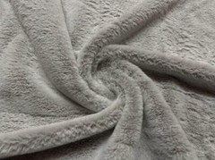 Luxury Short Plush Super Soft Faux Fur Fabric Material SILVER FOX