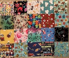 I-Spy 5 x 5 inch Square Charm Memory Quilt 75 Blocks – 100% Cotton – Rotary Cut