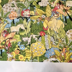 House N Home MCM 1950s Colorful Jungle Animal Print Fabric Curtain 88” X 56”