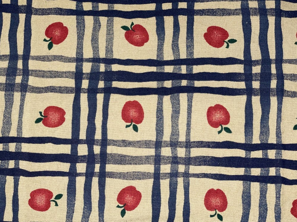 By 1/2 Yd Vintage 1995 Daisy Kingdom Apple Plaid Fabric ‘Past & Presents #34502
