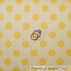 BonEful Fabric FQ Cotton Quilt Yellow Tone POLKA DOT Minion Unisex Baby Girl Boy