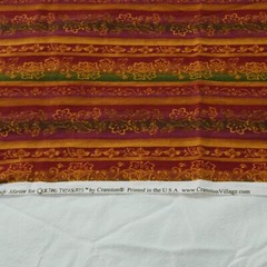 50″ x 44 Judy Martin Quilting Treasures Stripe Fabric Floral Traditional Elegant