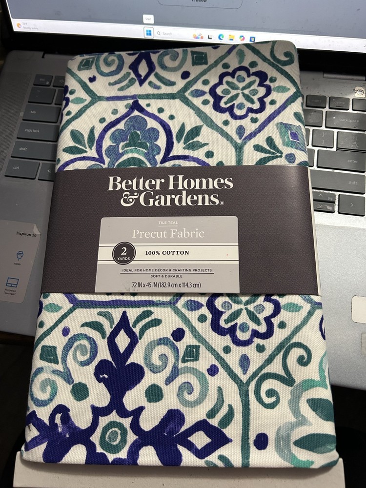 Better Homes and Gardens Precut Fabric 2 Yards Blue 72 x 45 SET OF 2—-4yds