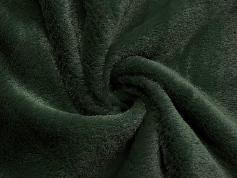 Luxury Short Plush Super Soft Faux Fur Fabric Material BOTTLE GREEN