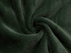 Luxury Short Plush Super Soft Faux Fur Fabric Material BOTTLE GREEN