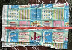 SAN FRANCISCO CITY SIGNATURE FABRIC by M’LISS COTTON QUILTING 44″ WIDE 3/8 yd