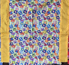 VTG DORA & Boots Blue`s Clues & Sesame Street Squares & Sashing Nap Mat Top