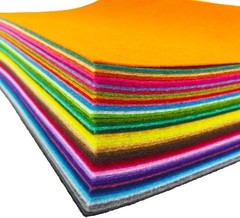 High-Quality 1mm Felt Fabric Sheets – 48 Assorted Colors for Creative Projects
