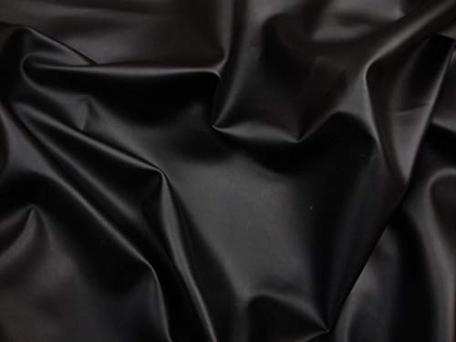 LUVFABRICS 54 Inch Wide Light Stretch PVC Upholstery Faux by the yard, Black