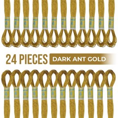 ThreadNanny New 24 Metallic Deep Gold Antique Floss, Floss