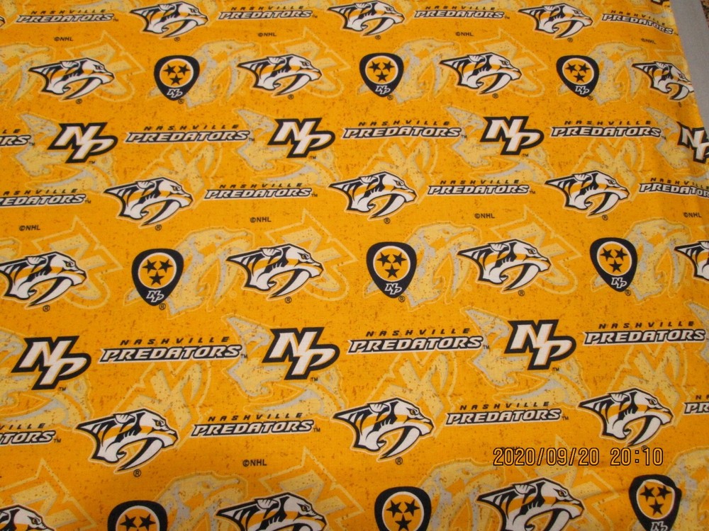 NASHVILLE PREDATORS NHL 100% COTTON 1 YARD PIECE BRAND NEW SPORT DESIGN