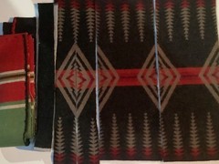 Pendleton wool Fabric remnants 10 pcs