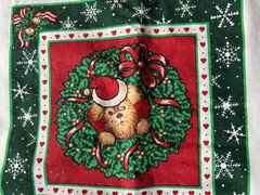 4 yds Wamsutta Hallmark CHRISTMAS Animals Snowflake Cheater Quilt Fabric