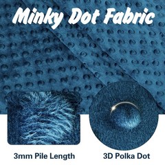 Homiest Minky Dot Fabric By The Yard 2 Yards X 60 Inch Wide Soft Plush Fabric