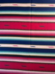Fabric -VTG Tandem Faux Printed Saddle Blanket BOHO Ranch Upholstery 57″ x 52″ W