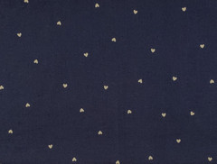 Daisy Kingdom Hearts Fabric 7150 Past & Presents Navy Blue 33 x 44