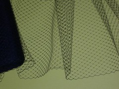 Black bird cage hat veil netting french birdcage 9×22″+
