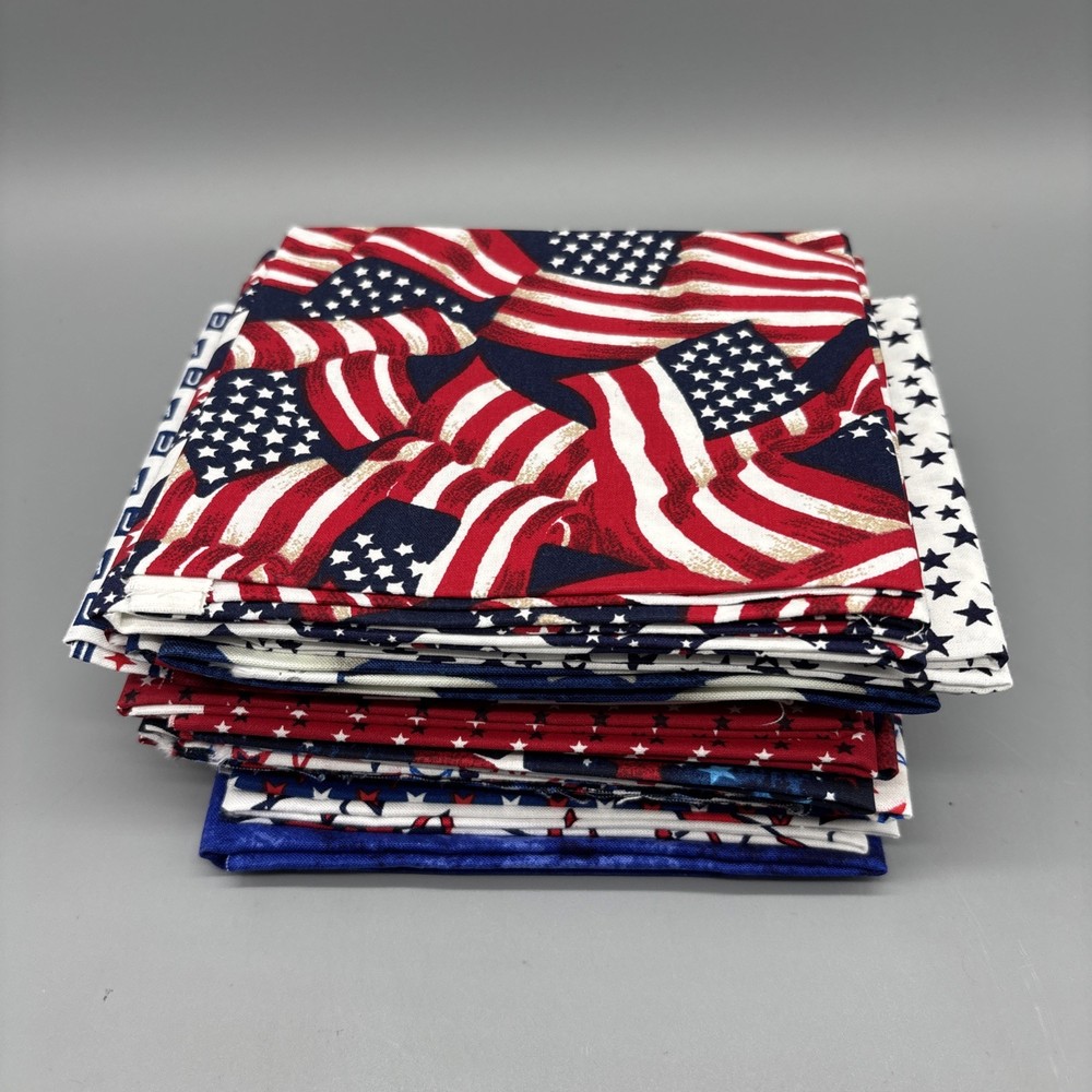 American Flag Patriotic Quilting Fabric Fourth Of July July