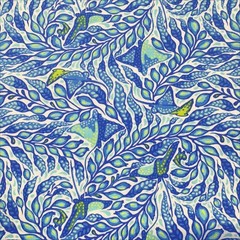 18″ x 21″ Fat Quarter FQ Tula Pink Zuma Stingray OOP Cotton Fabric