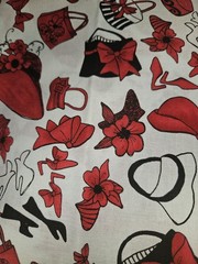 HTF Loralie Harris For Loralie Designs Hats,Bags & Shoes Oh My! Cotton 18″x 45″