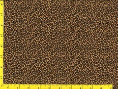 Small Black Brown Tan Leopard Quilting & Sewing Fabric by the Yard #1105