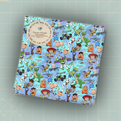 Toy Story Woody Buzz Jessie L-Blue DBP 1 Yard Fabric Seamless Design App 59×36